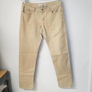 Puzzel size 11 junior beige stretchy pants soft demin cotton blend pants bottom